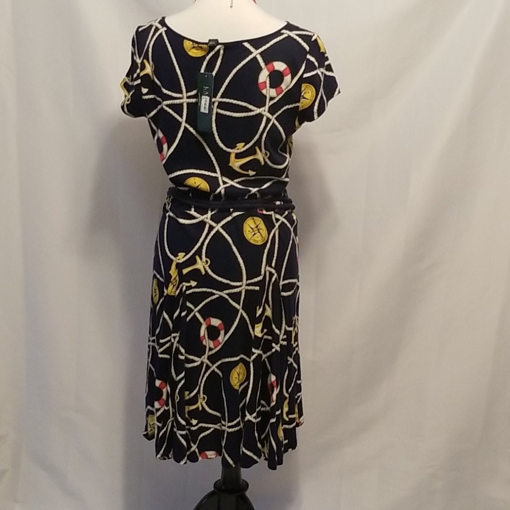 Ralph Lauren Blue Yellow Red Dress - Picture 3 of 9